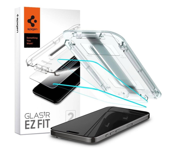 SPIGEN Glas.tr 'ez fit' 2-pack do iPhone 15 Pro clear AGL06892 - 1178822 - zdjęcie